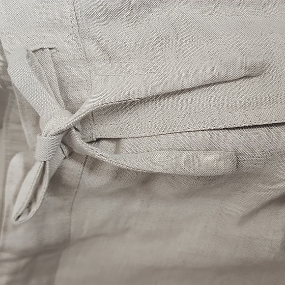 The Havanera Co. Sz 36-38 Natural Linen summer breeze pants.  Comfy elastic tie - Picture 9 of 13
